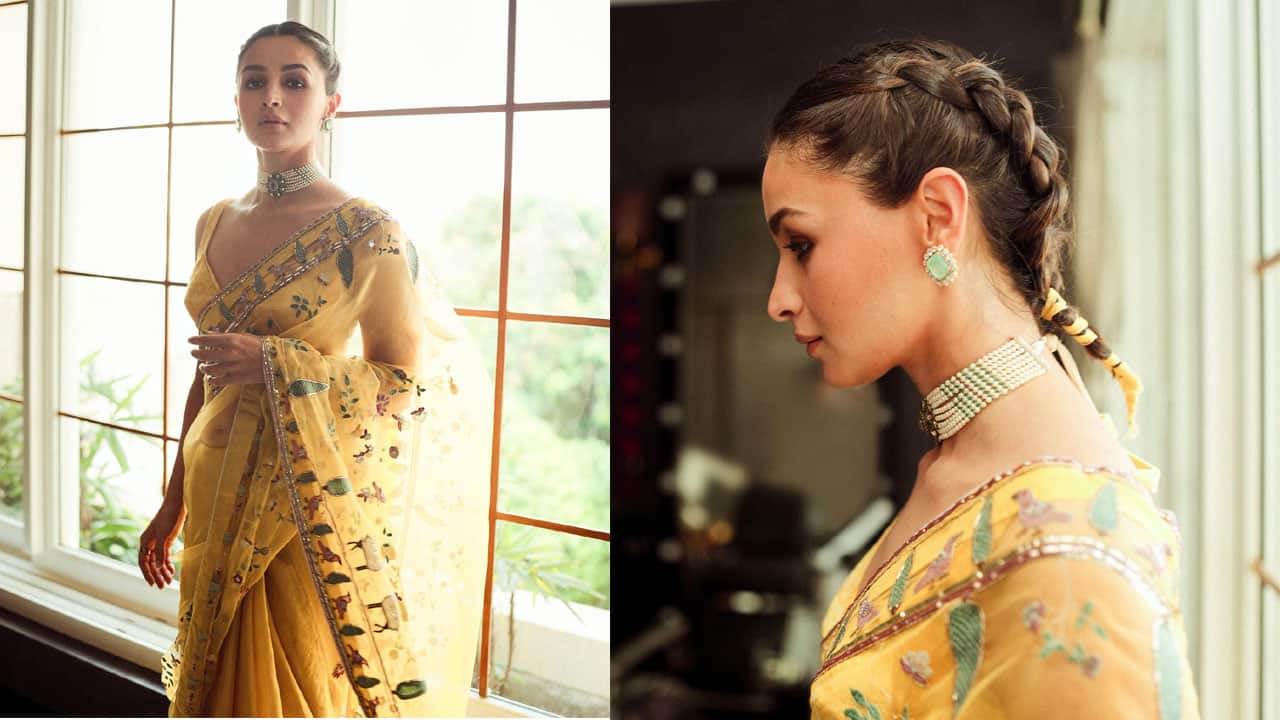 Alia Bhatt's hairdo, saree