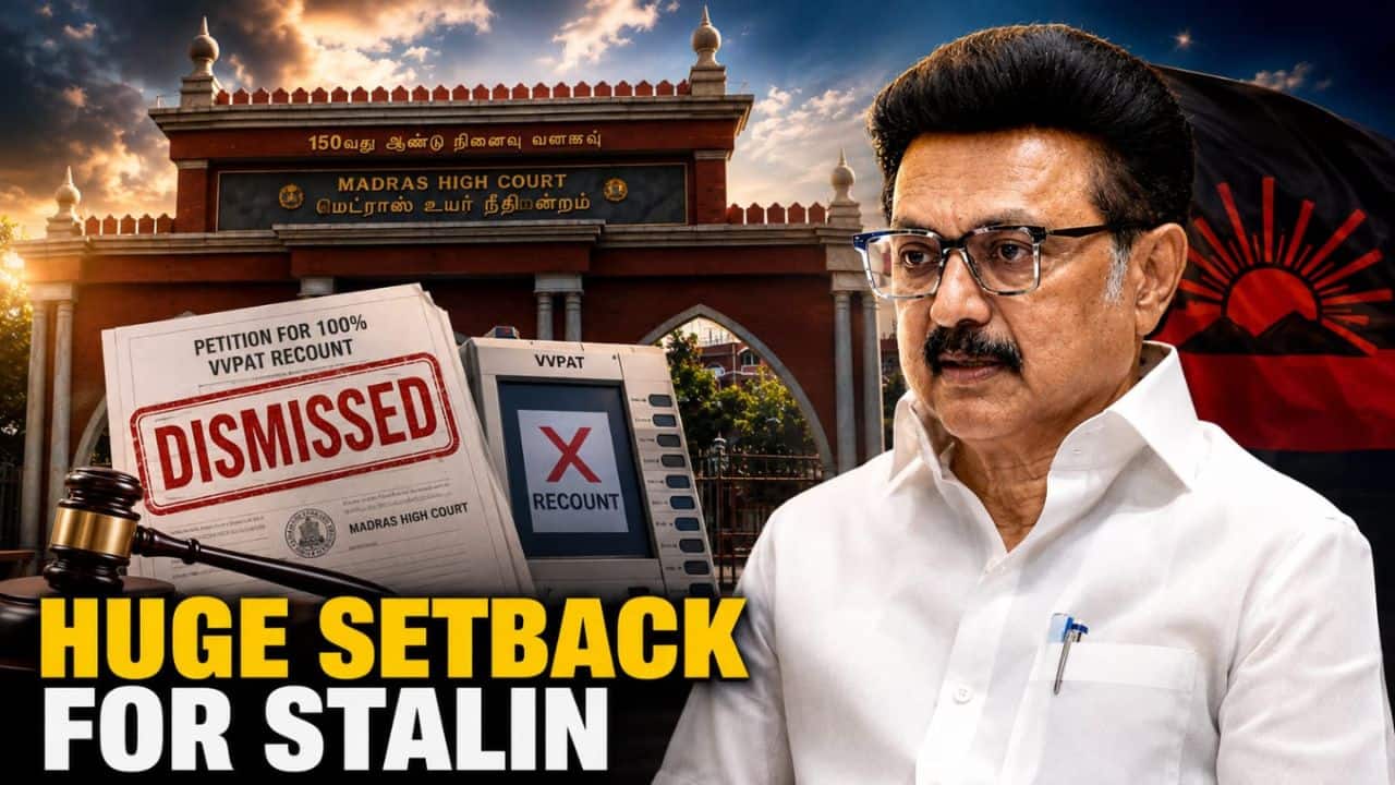 Huge setback for MK Stalin: Madras High Court rejects plea for 100% VVPAT recount in Kolathur loss
