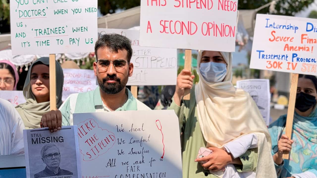 Rs 400 a day for 36-hour shifts: Kashmir`s intern doctors fight for dignity as protest enters fourth day