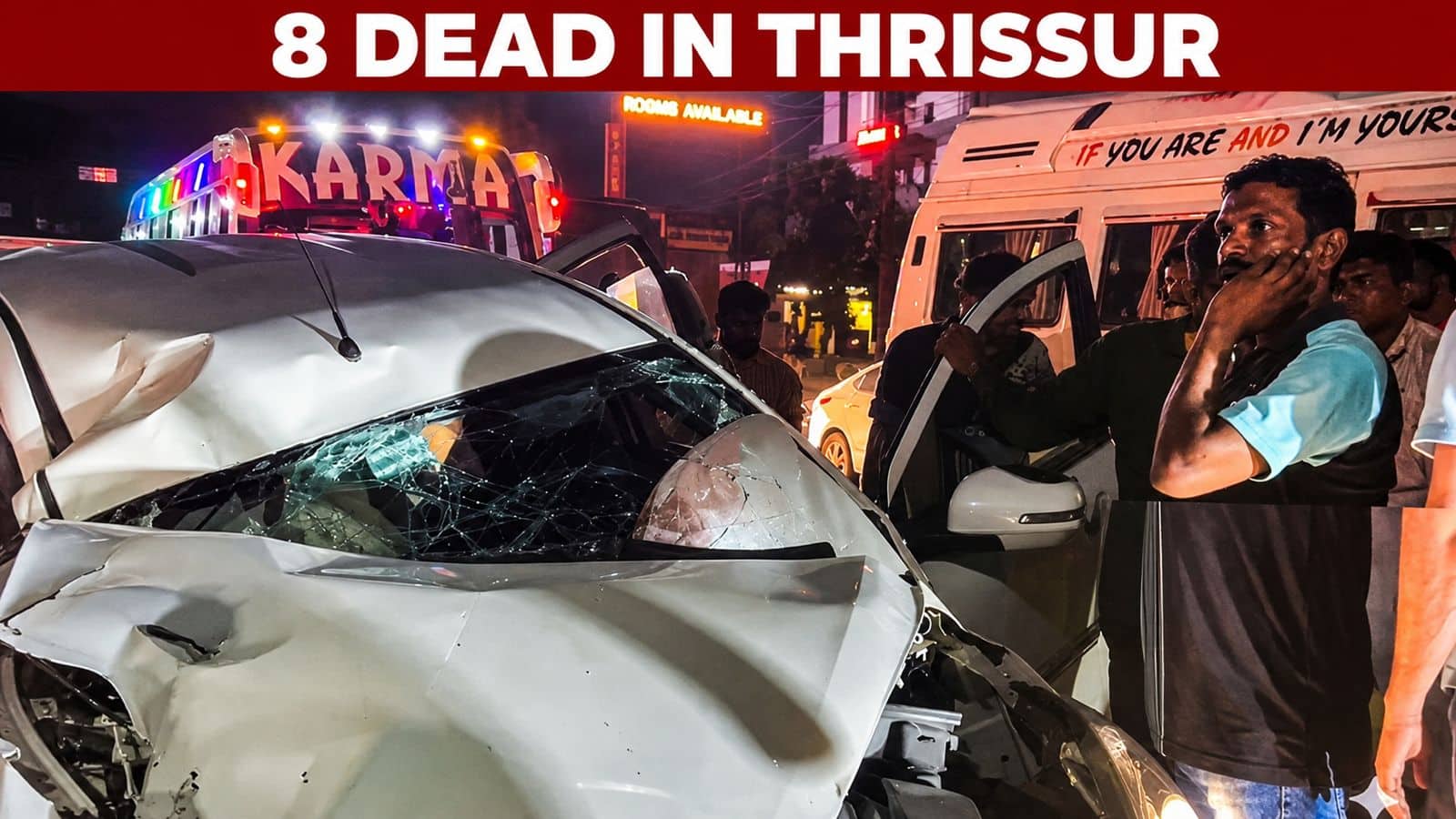 Kerala: Eight killed in Thrissur as speeding car rams parked lorry on National Highway 66