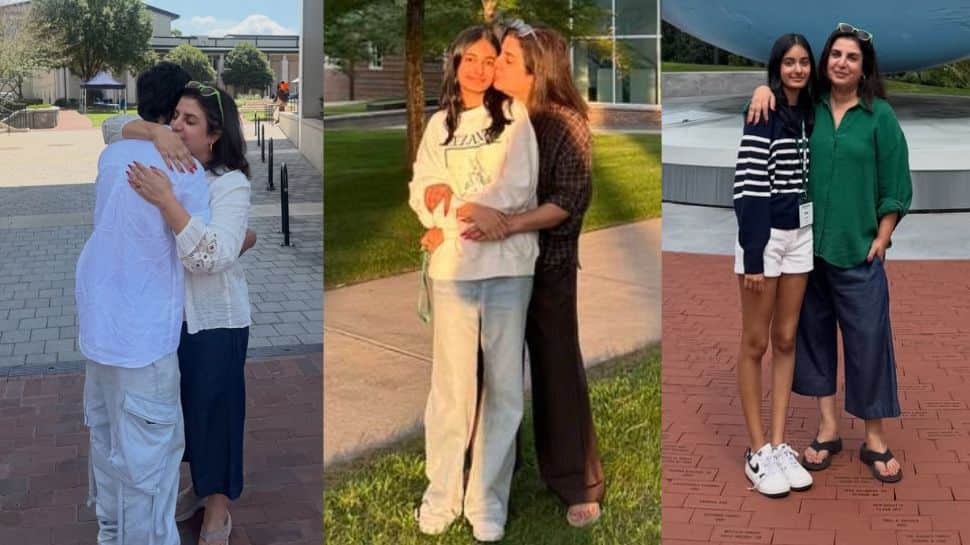 Farah Khan gets emotional as triplets Diva, Anya and Czar leave for college in different cities