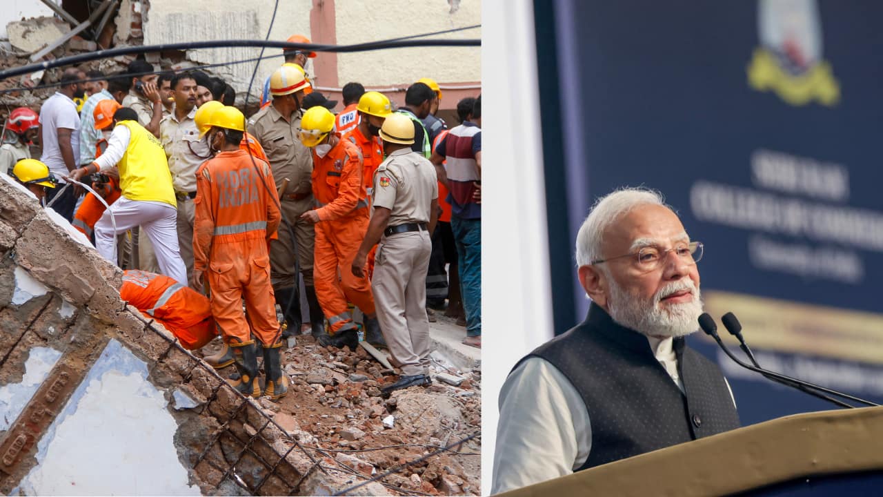 PM Modi, Amit Shah express grief as Delhi’s Satya Niketan building collapse leaves 3 dead