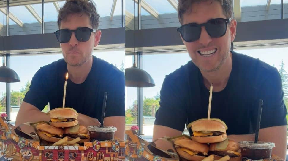 Michael Buble celebrates birthday with burger cake: ‘I have the palate of a child’