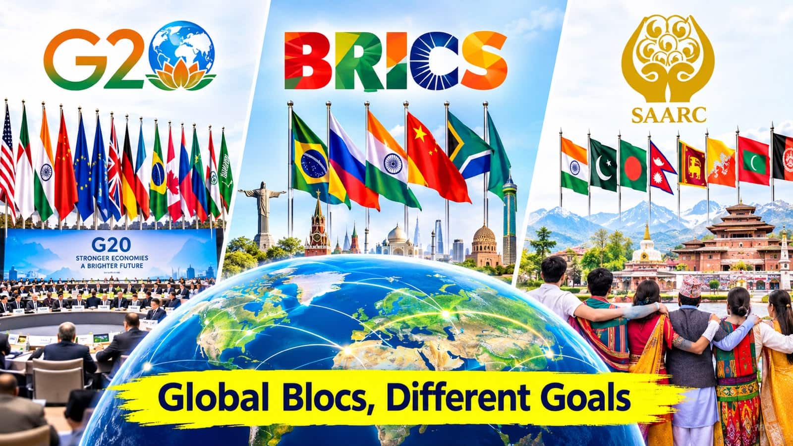 BRICS, G20, and SAARC explained: What's the difference between these major global blocs?