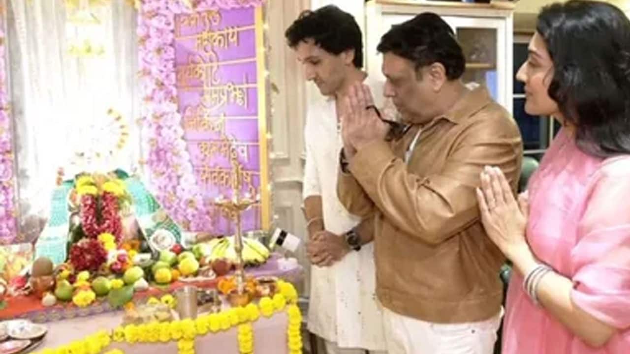Govinda back home from US for Ganpati celebrations, joins kids and wife Sunita Ahuja in Mumbai - Watch