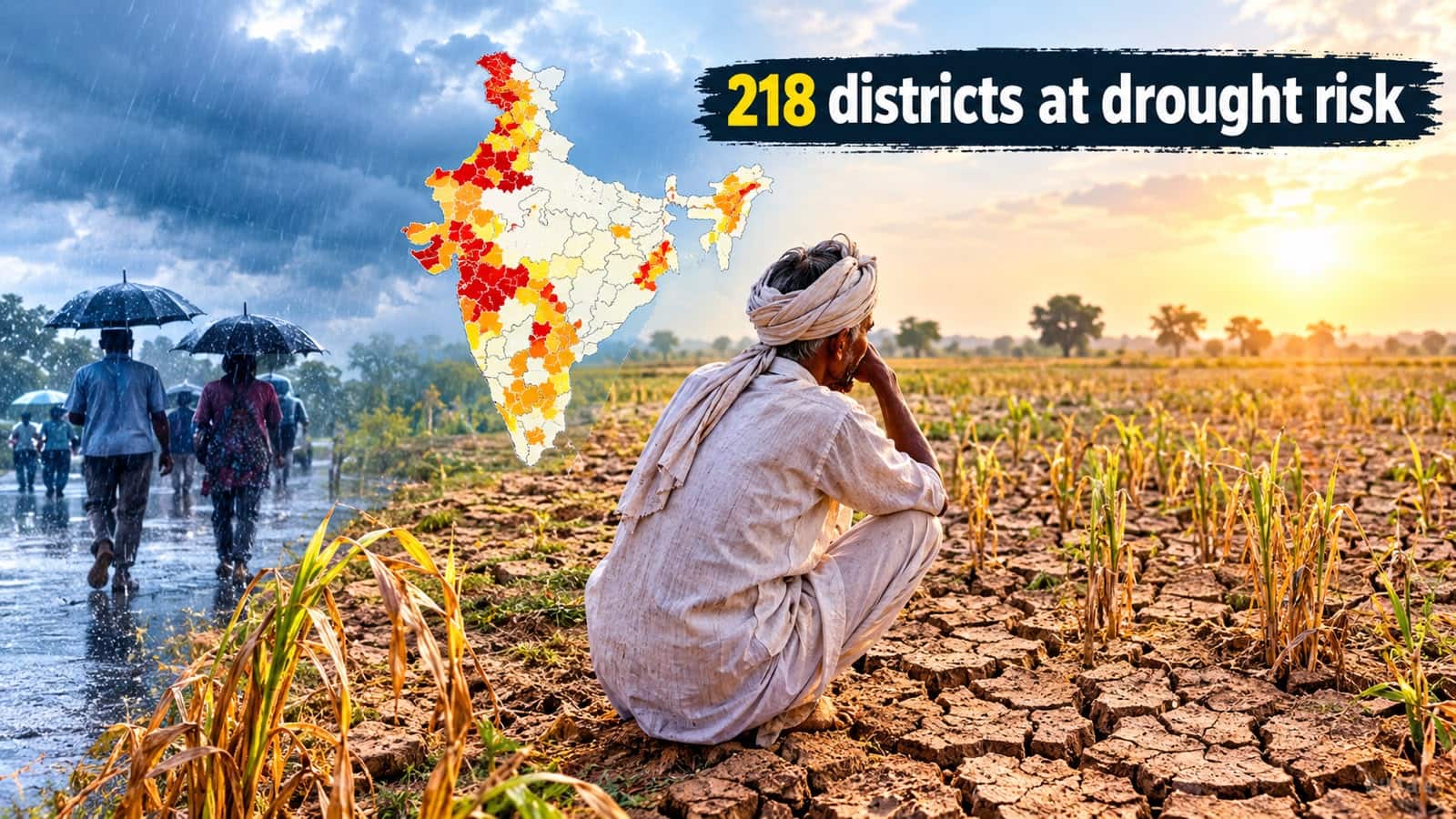 Fading rains and dry fields: Why 218 districts face severe drought risk as the Southwest monsoon withdraws