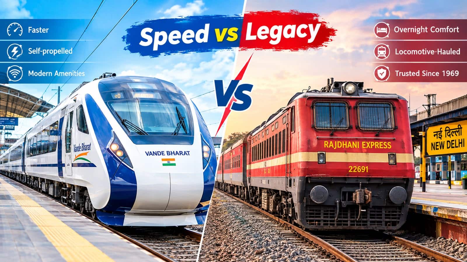 Speed vs legacy: Is the Vande Bharat finally ready to Dethrone the Rajdhani Express?