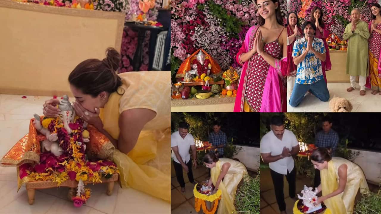Ananya Panday performs Ganpati Visarjan at home in eco-friendly way - Watch