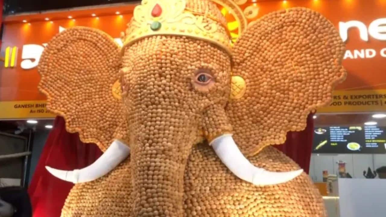 Ganesh Chaturthi 2026: Pune’s 13-Ft Ganpati idol made with 21,000 pani puri shells goes viral