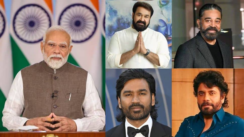 PM Modi turns 76: Mohanlal, Kamal Haasan, Dhanush and Nagarjuna extend birthday wishes