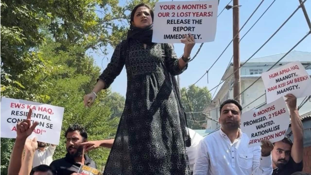 PDP protests in Srinagar over withheld J&K reservation report
