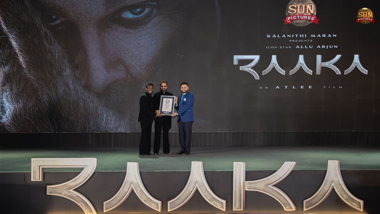 History made: Allu Arjun & Atlee receive Guinness World Record certificate on sets of 'Raaka'