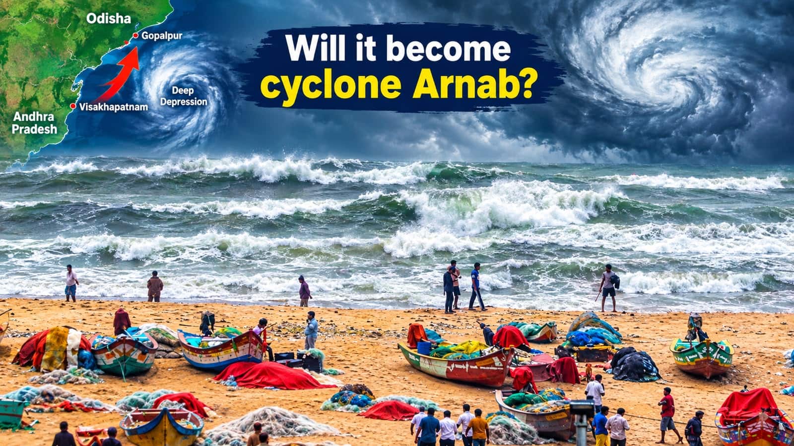 Will it become cyclone Arnab? IMD tracks deep depression heading toward Andhra-Odisha coast