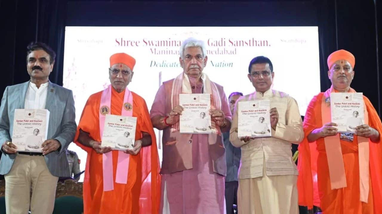 LG Manoj Sinha launches book on Sardar Patel’s untold role in Kashmir integration