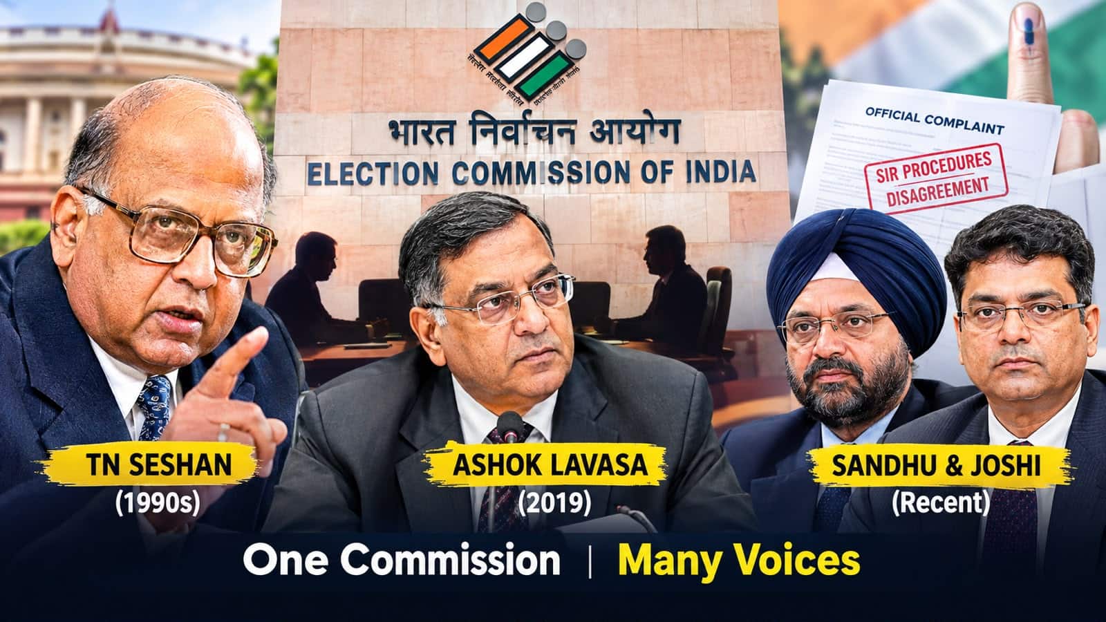 TN Seshan, Ashok Lavasa, and recent disagreements: A history of dissent within the Election Commission