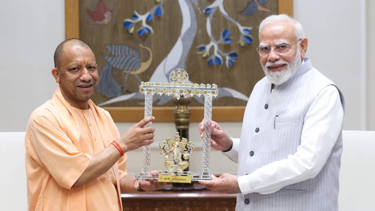 CM Yogi Adityanath meets PM Modi in Delhi, set to hold talks with HM Shah and Nitin Nabin