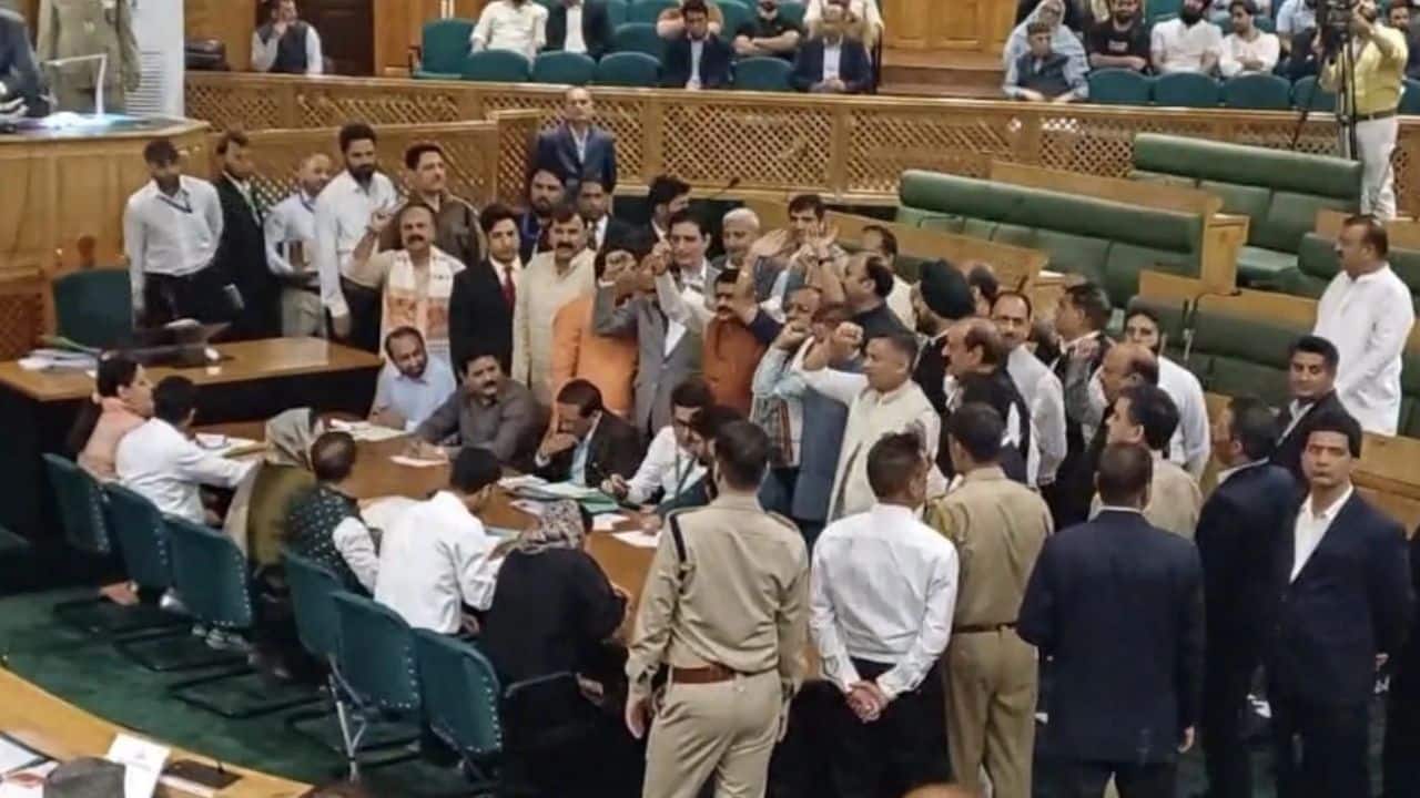 Jammu and Kashmir Assembly passes full statehood resolution amid ruckus and BJP walkout