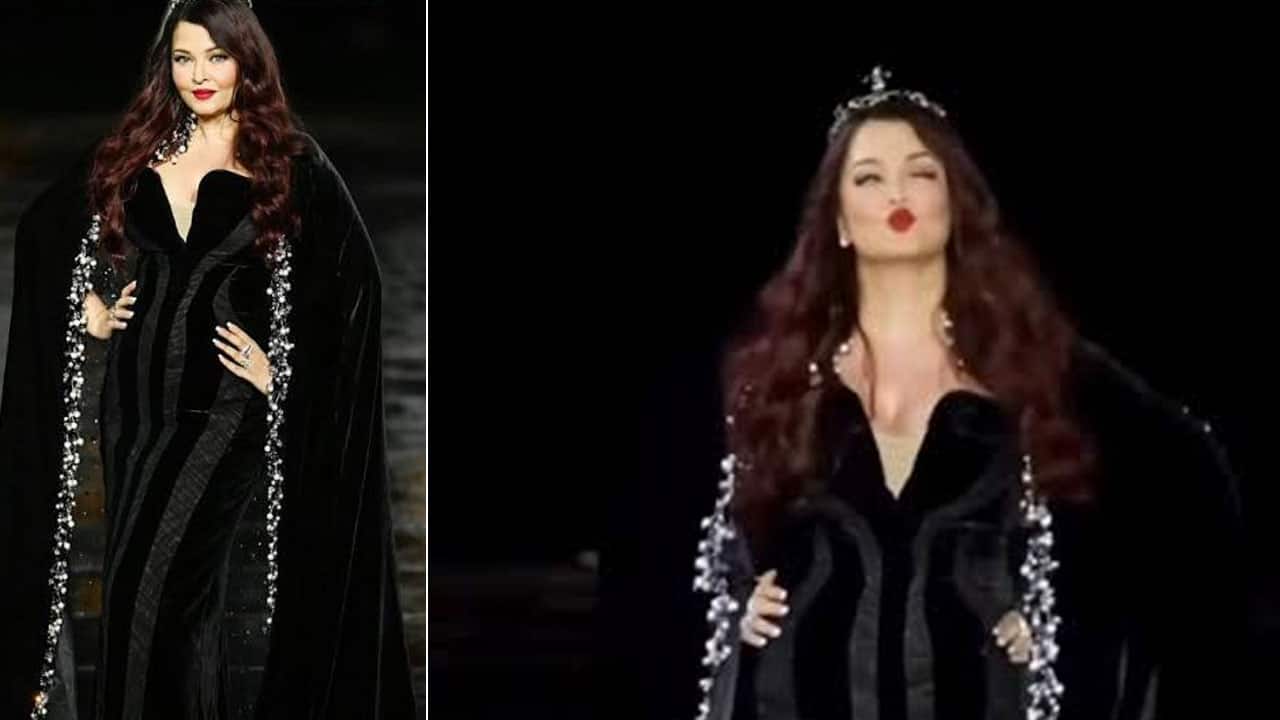 Aishwarya Rai Bachchan turns heads at Paris Fashion Week in black velvet gown, jewel-encrusted tiara steals spotlight