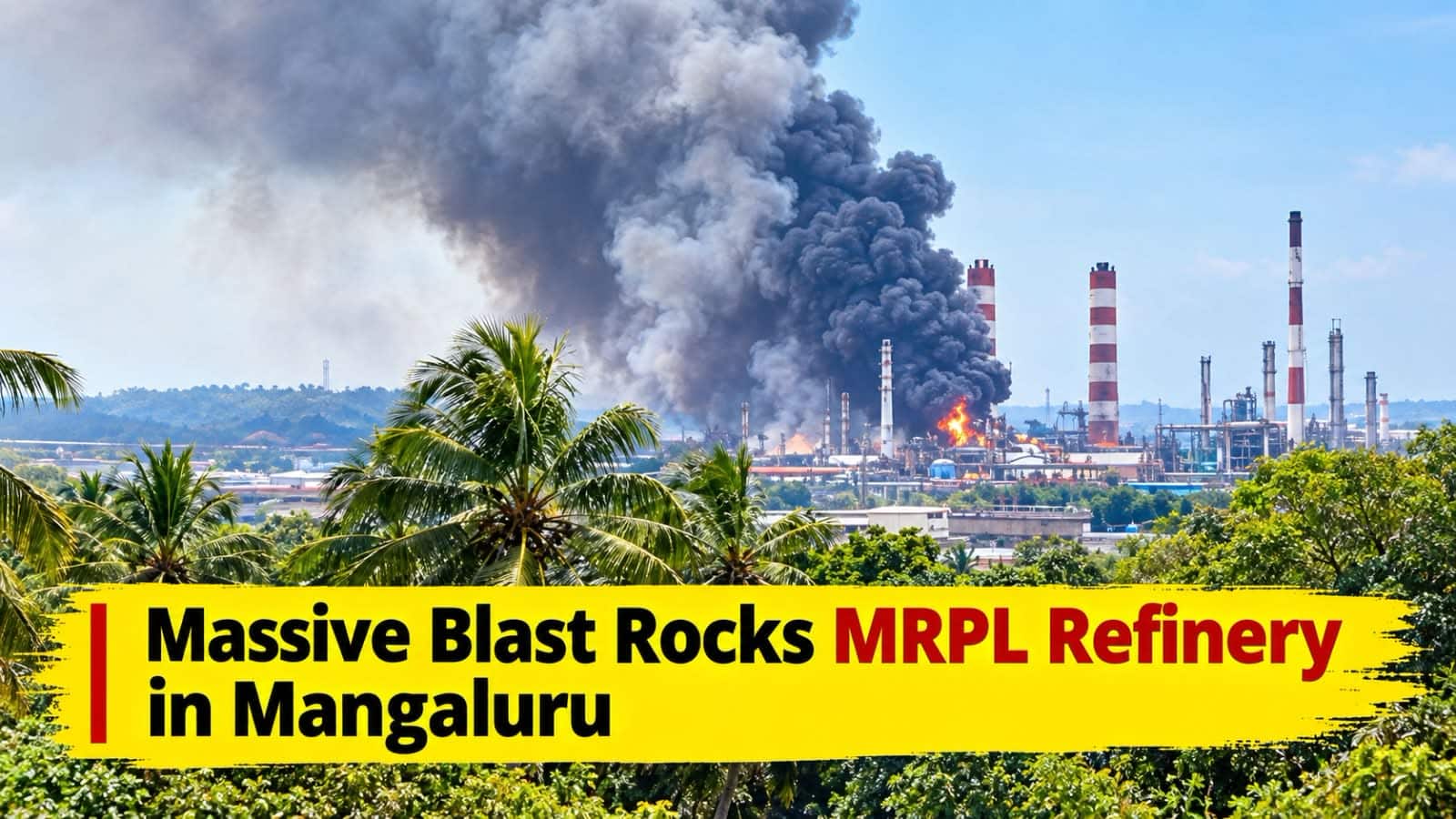 Blast at MRPL refinery sends loud boom across Mangaluru, thick smoke billows; casualties suspected | VIDEO