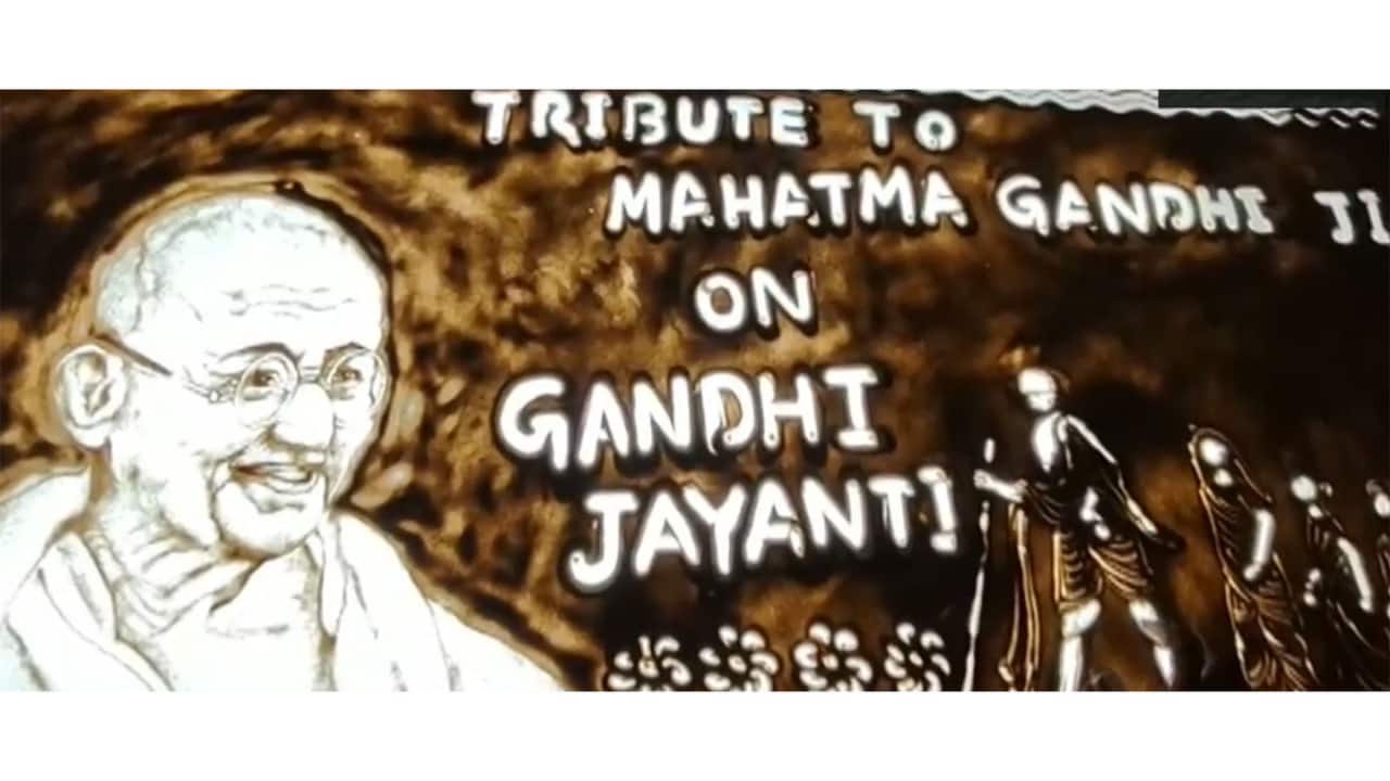 Gandhi Jayanti 2026: Sudarsan Pattnaik's students create sand animation tribute in Puri