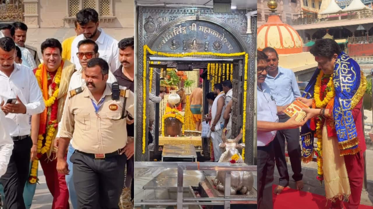 Govinda visits Maa Baglamukhi temple in MP | WATCH