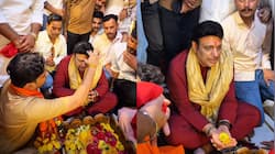 Govinda visits Maa Baglamukhi temple in MP | WATCH