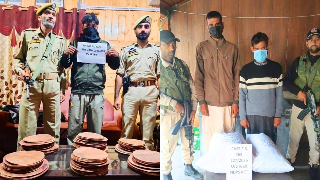 J&K drug bust: Police seize 9 kg chars and 100 kg copper in twin raids