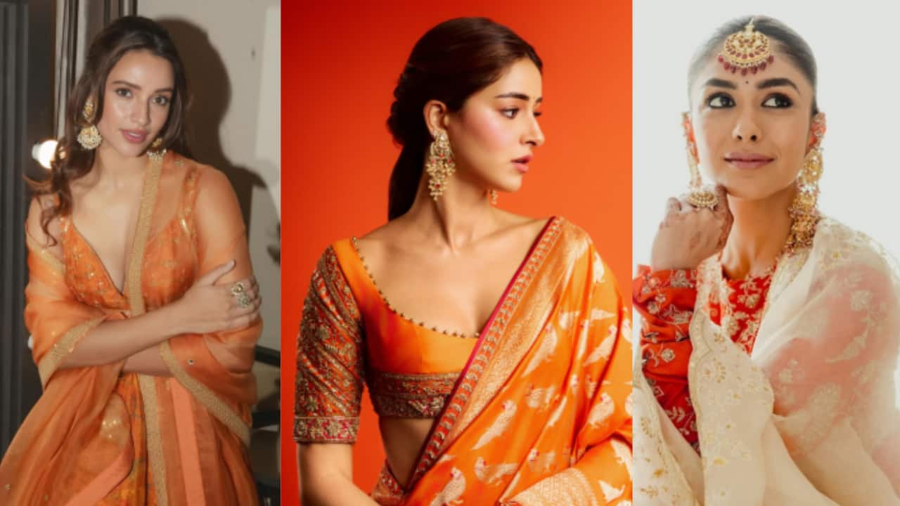 Navratri 2024 day 1: From Kiara Advani to Triptii Dimri, best orange ethnic outfits inspired by B-town divas