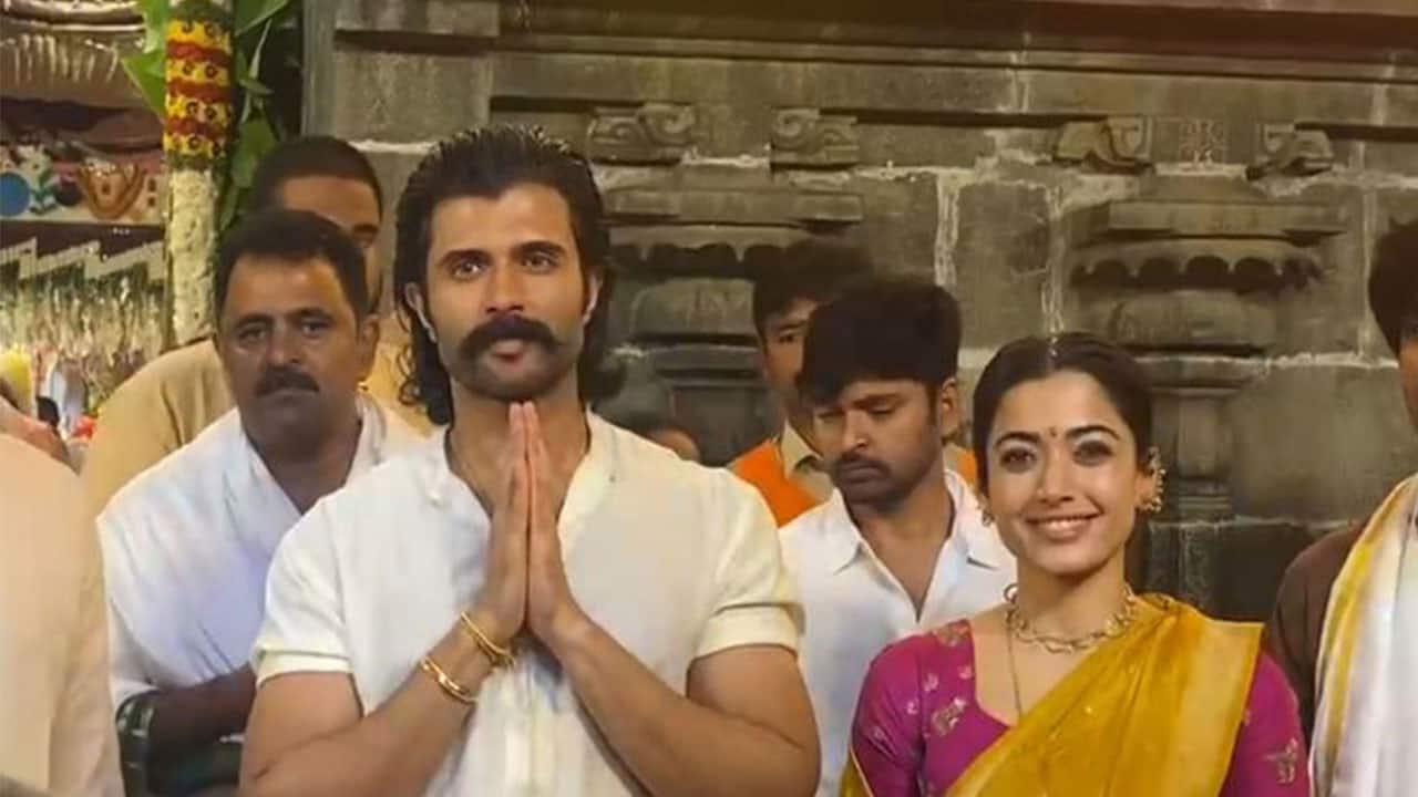 Vijay Deverakonda, Rashmika Mandanna seek Lord Venkateswara's blessings at Tirupati temple