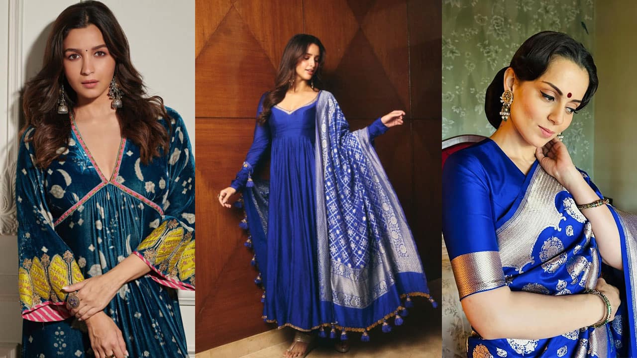 Navratri Day 4 colour royal blue: Celeb-inspired festive wardrobe guide is here - In Pics