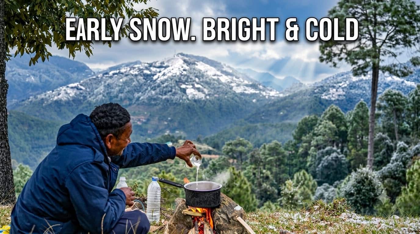 Himalayan snowfall triggers early winter chill across North India: Check IMD weather forecast and rain alerts