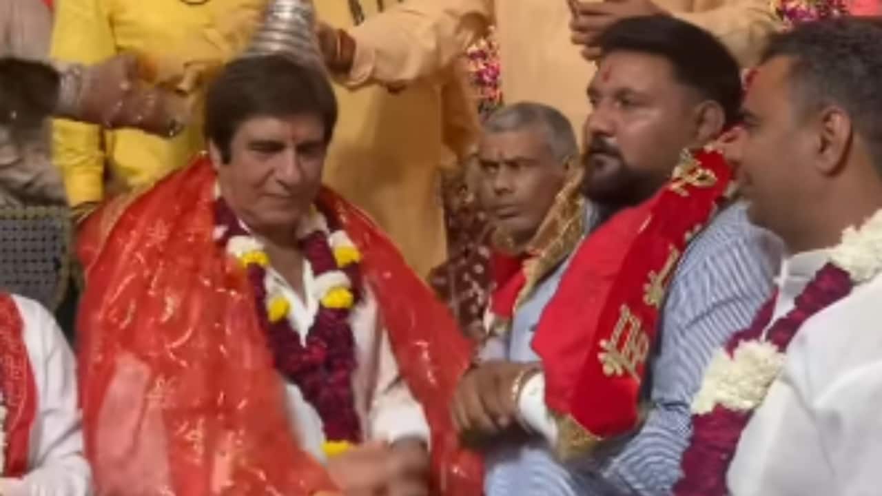 Raj Babbar seeks blessings at Gurgaon’s Sheetla Mata Mandir; Video goes viral