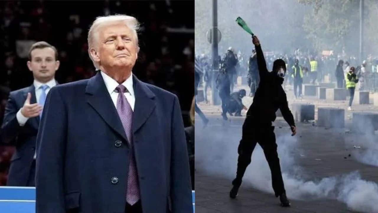 Trump says France burning down because of its immigration policies; claims protests not related to education