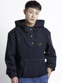 Temple Of Denim Embroidered Hooded Denim Jacket