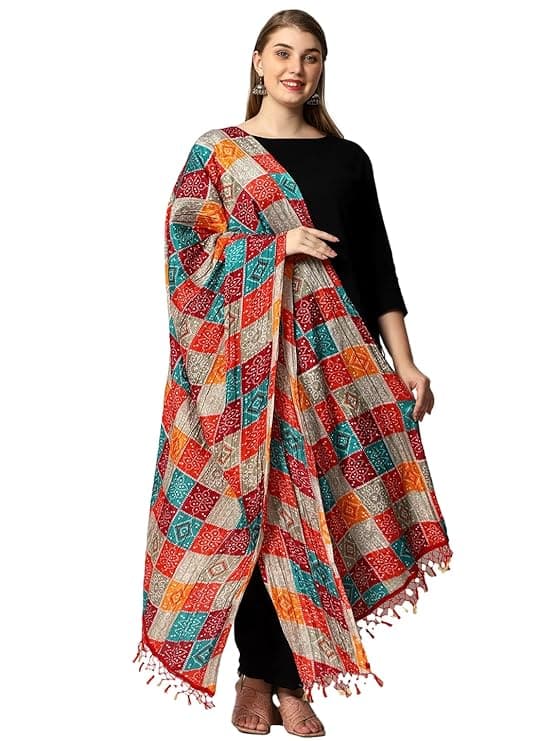 Weavers Villa Women’s Cotton Printed Dupatta Chunni