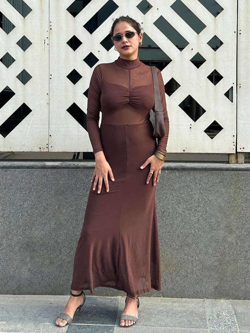 Clobug Solid Bodycon Midi Dress Clobug Solid Bodycon Midi Dress