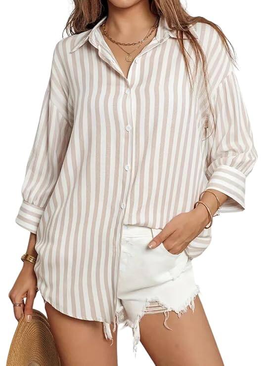 Indoprimo Striped Western Shirt For Women