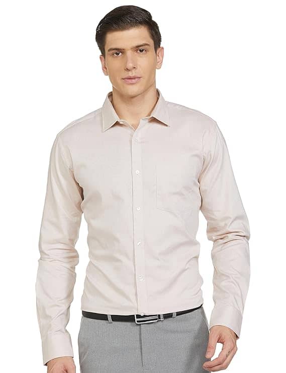 Park Avenue Cotton Structured Slim Fit Shirt