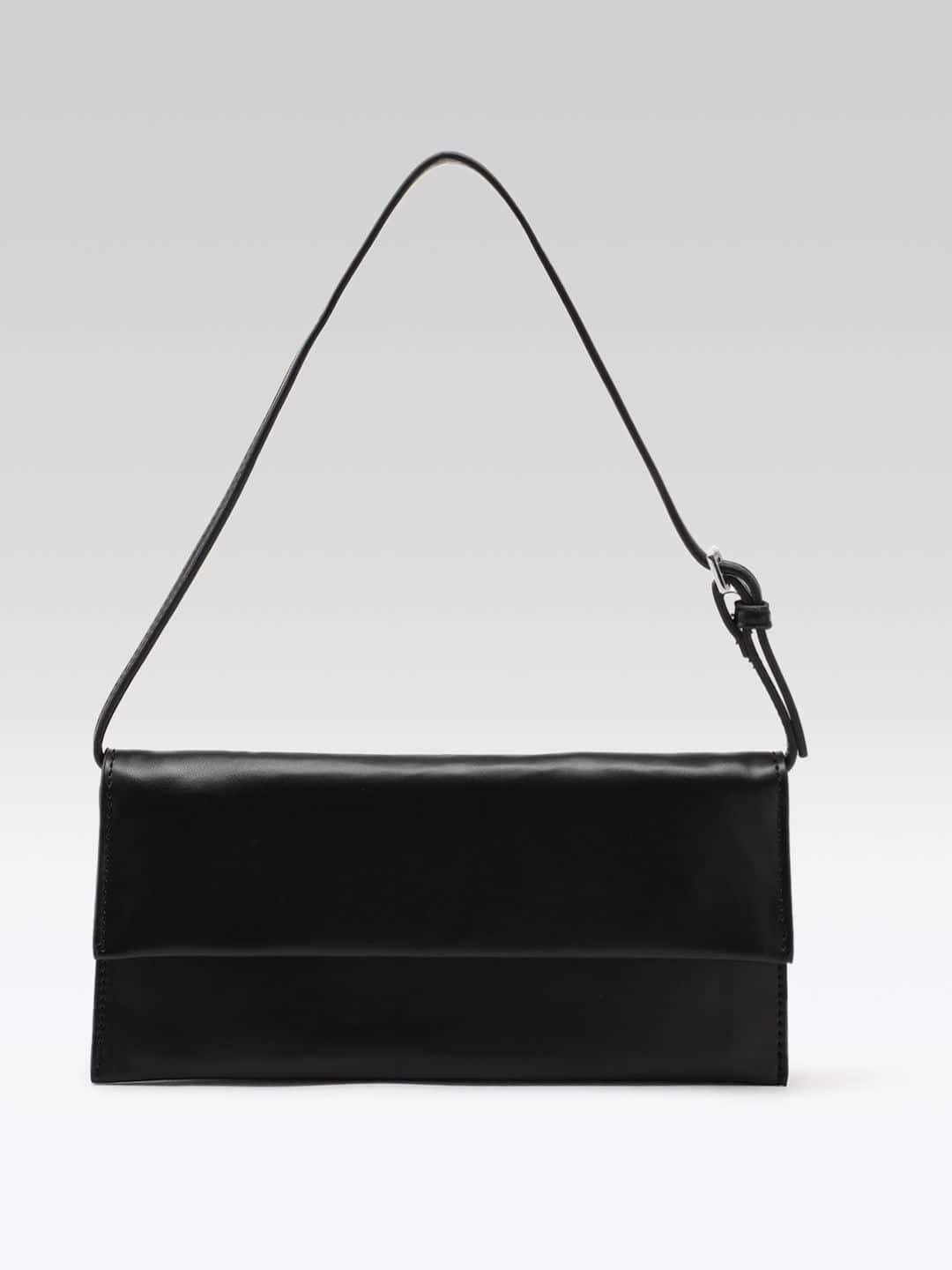 MANGO Solid Baguette Shoulder Bag