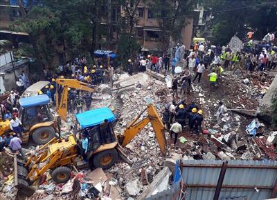 building collapsed in Mumbai's Ghatkopar