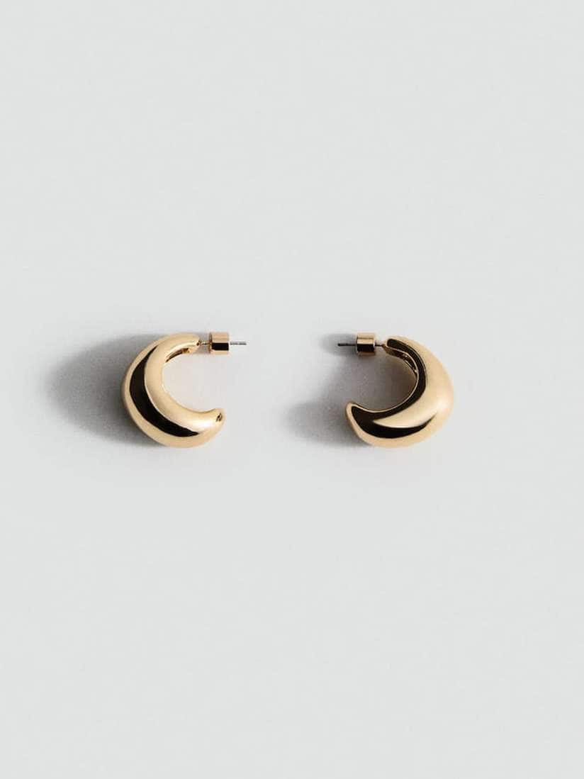 Mango Crescent Half Hoop Earrings Mango Crescent Half Hoop Earrings