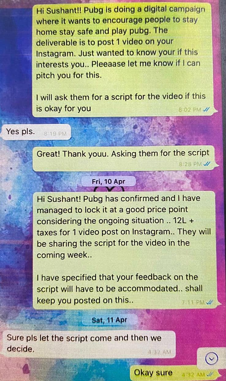 Sushant Singh Rajput, Disha Salian discussed new projects in April, viral WhatsApp chats reveal