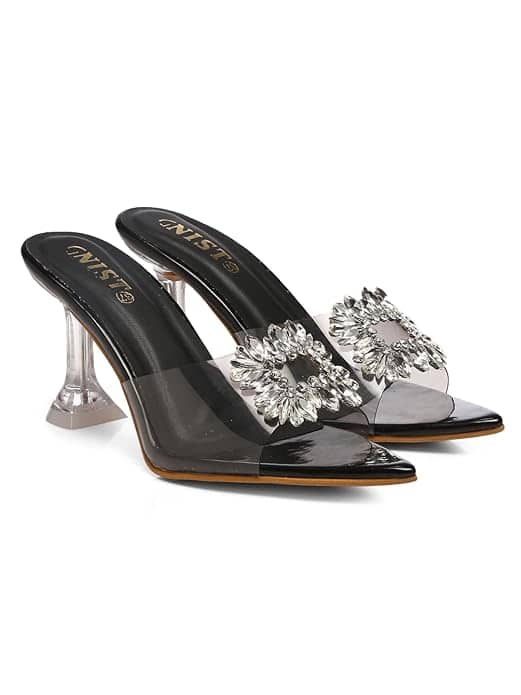 GNIST Rhinestone Clear Stilettos Heel GNIST Rhinestone Clear Stilettos Heel