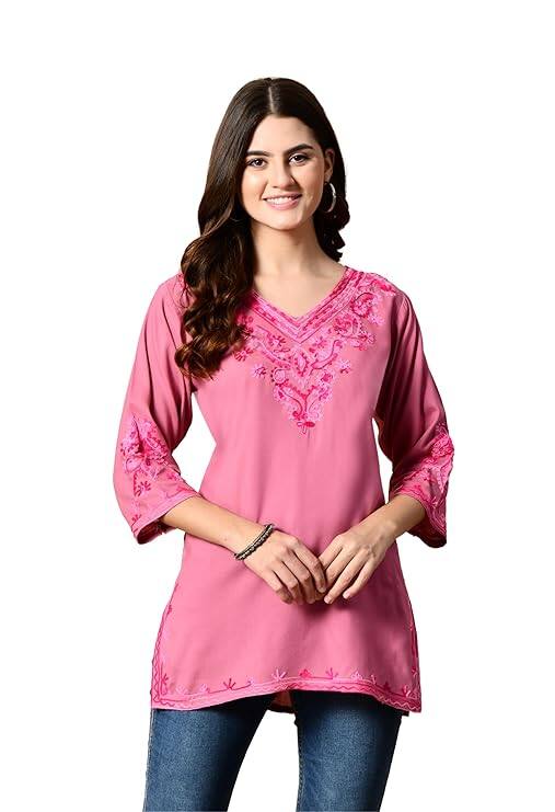 Liboza Embroidered Kashmiri Tunic Top