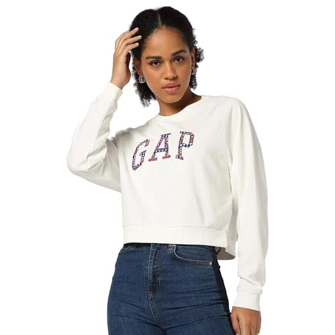 GAP Women’s Regular Fit Full Sleeves Round Neck Sweatshirt GAP Women’s Regular Fit Full Sleeves Round Neck Sweatshirt