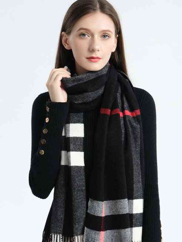 Alexvyan Checked Woollen Scarf Alexvyan Checked Woollen Scarf