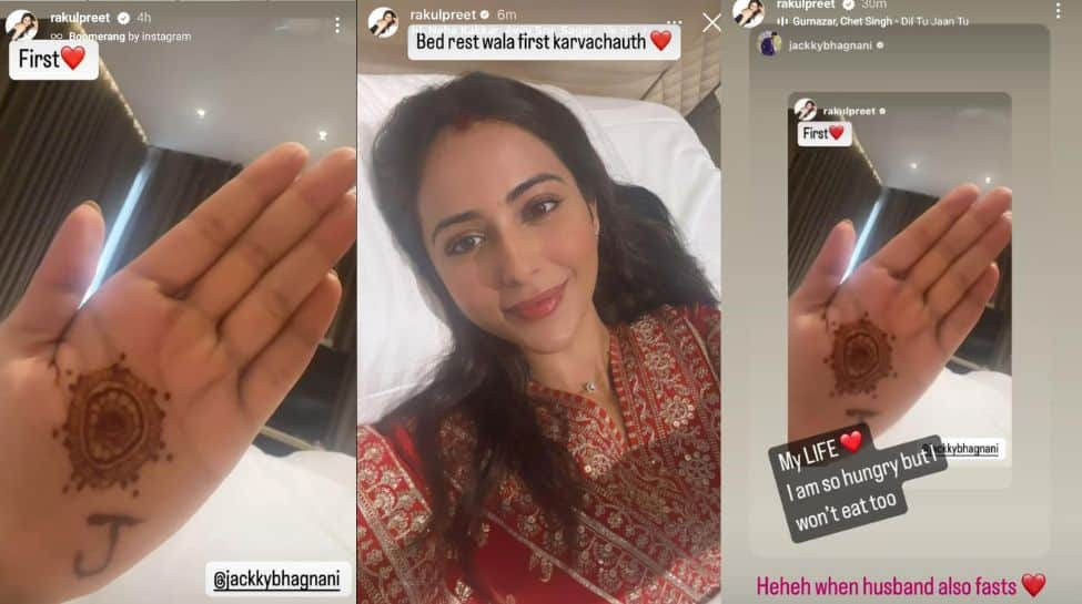 Rakul Preet Singh Marks Her First Karva Chauth Post-Wedding While On Bed Rest | People News