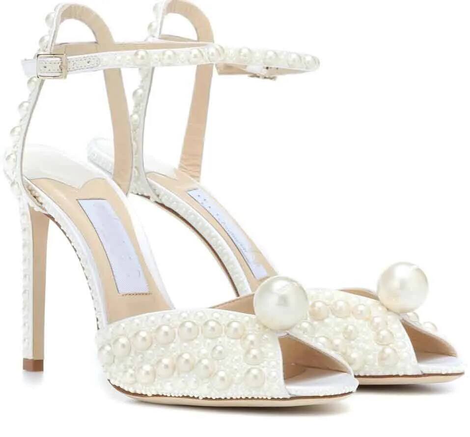 Pearl Strap Stiletto Pumps