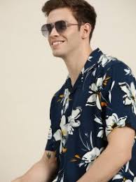 Hancock Men Floral Printed Casual Shirt Hancock Men Floral Printed Casual Shirt