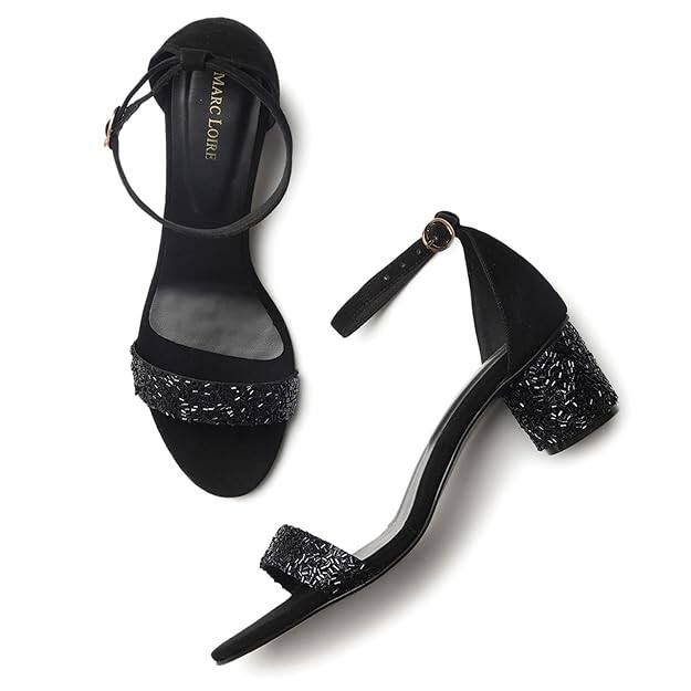 Marc Loire Glitter Block Heels